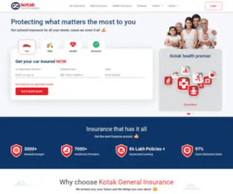 Kotakgeneralinsurance.com(General Insurance) Screenshot