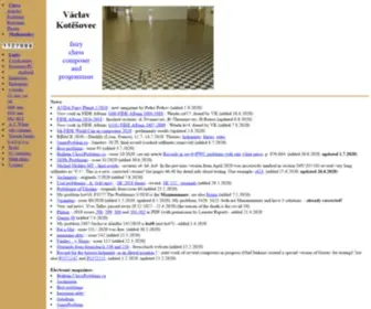 Kotesovec.cz(Vaclav Kotesovec chess problems and programs) Screenshot