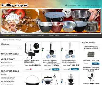 Kotlikyshop.sk(Kotlíky na guláš) Screenshot