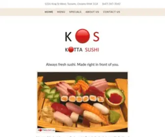 Kottasushi.ca(Kotta Sushi) Screenshot