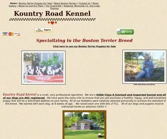 Kountryroadkennel.com(Dachshund,terrier,boston terrier,miniature,dogs,puppy,doxie,wiener dogs,kennel,smooth coat,wire haired,long haired,black bostons,red bostons,USDA,breeder,pets,crate training,microchip,kennel,AKC) Screenshot