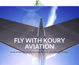 Kouryprivatejetcharter.com(Koury Aviation) Screenshot