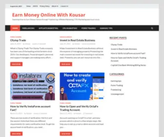 Kousarabbas.com(Teaching How to Earn Money Online through Freelancing) Screenshot