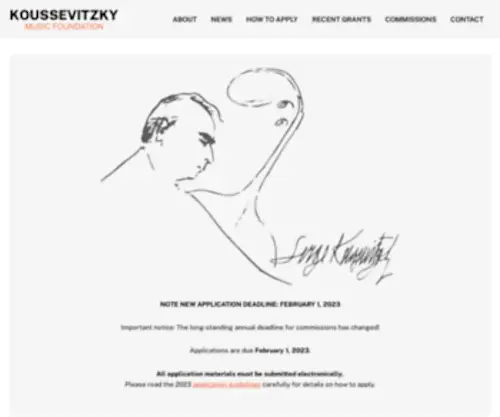 Koussevitzky.org(The Koussevitzky Music Foundation) Screenshot