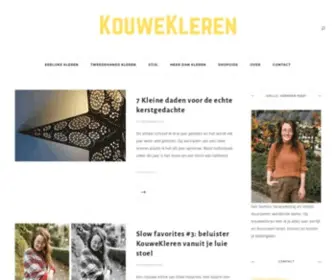 Kouwekleren.nl(Slow fashion & slow living) Screenshot