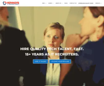 Kovasys.com(Montreal Toronto Head Hunters IT Recruitment Headhunting for Technology Toronto Montreal Jobs) Screenshot