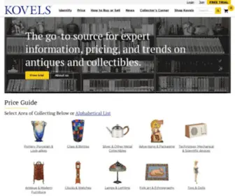 Kovels.com(Antiques, collectibles information identifying, pricing, buying selling) Screenshot