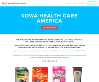 Kowahealthcare.com(Kowa Healthcare) Screenshot