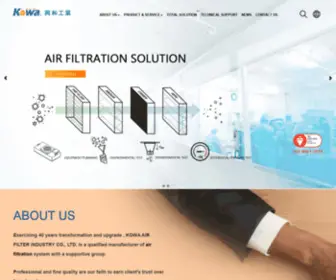 Kowasolution.com(Kowa Air Filter Industry Co) Screenshot