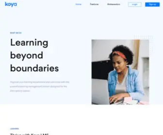 Koya.co(Learning Management System (LMS) for learning institutions Home) Screenshot