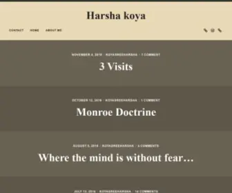 Koyasreeharsha.com(Harsha koya) Screenshot