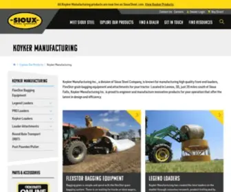 Koykermfg.com(Sioux Steel Company) Screenshot