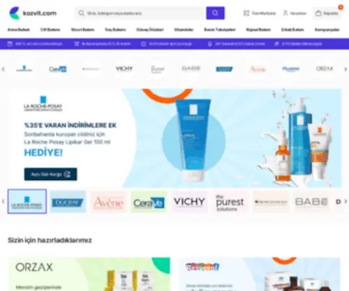 Kozvit.com(Kozmetik ve Vitamin Ürünlerinde En Uygun Fiyat) Screenshot