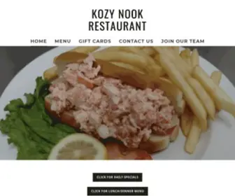 Kozynook.com(Family Restaurant) Screenshot