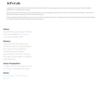 Kperak.com.my(Kperak Implementation & Coordination Corporation) Screenshot
