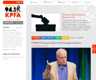 Kpfa.org(Community Powered Radio) Screenshot