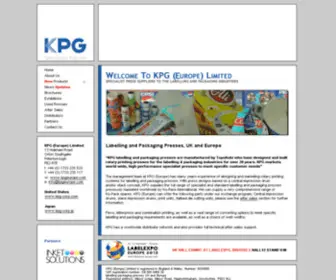 Kpgeurope.com(Ko-Pack Spares, Labelling and Packaging Presses, Rotary Printing Presses) Screenshot