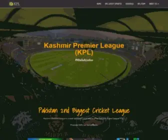 KPL-T20.com(Kashmir premier league) Screenshot