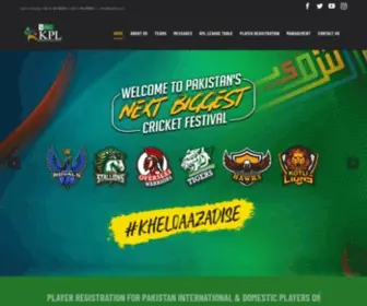 KPL20.com(Kashmir Premier League) Screenshot