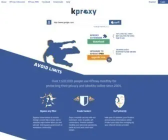 Kproxy.com(Free Anonymous Web Proxy) Screenshot