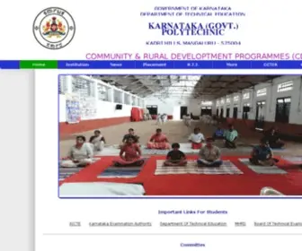 KPTMNG.org(Karnataka (Govt.) Polytechnic Mangalore) Screenshot