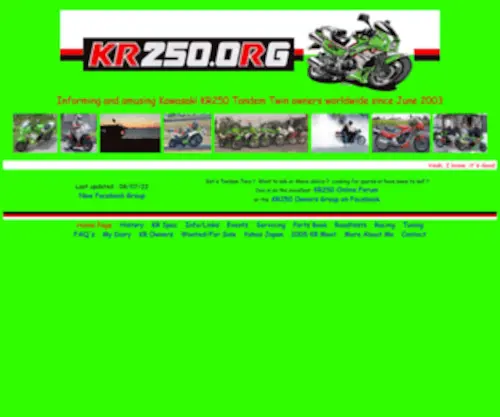 KR250.org(Kawasaki KR250 Tandem) Screenshot