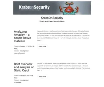 Krabsonsecurity.com(Krusty and fresh security news) Screenshot