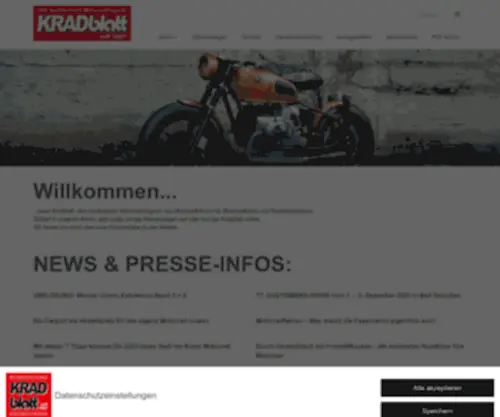 Kradblatt.de(Händler) Screenshot