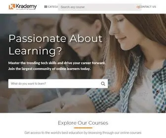 Krademy.com(Online Instructor Led Training Institute) Screenshot