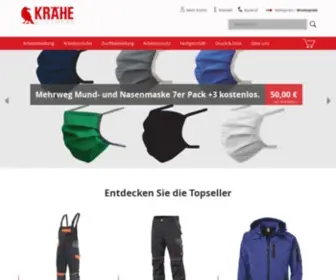 Kraehe.com(Arbeitskleidung für Damen & Herren) Screenshot