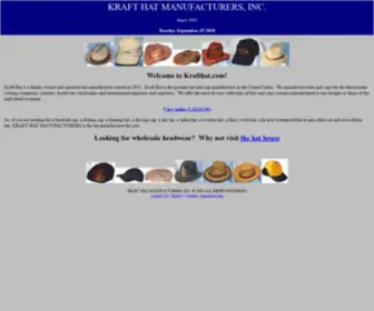 Krafthat.com(KRAFT HAT MANUFACTURERS) Screenshot