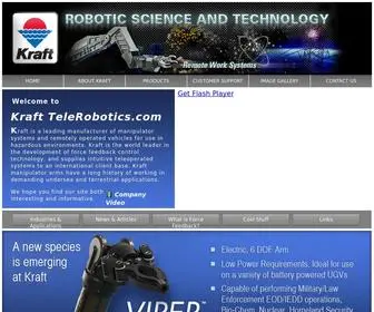 Krafttelerobotics.com(Kraft TeleRobotics Robotic Manipulator Systems and Remotely Operated Vehicles) Screenshot