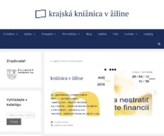 Krajskakniznicazilina.sk(Krajská) Screenshot
