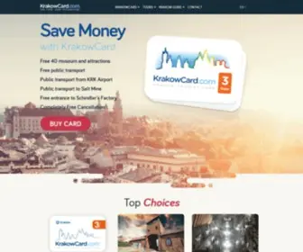 Krakowcard.com(Krakow Card) Screenshot