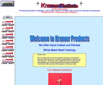 Kramerproducts.com(KRAMER PRODUCTS trains accessories figures animations model railroading auto racing miniatures automobilia) Screenshot