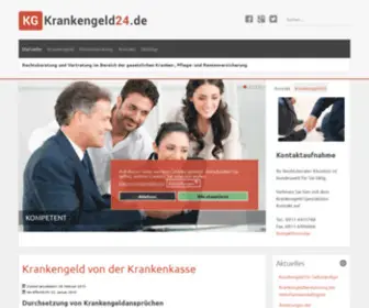 Krankengeld24.de(Grundsätzlich haben Versicherte einen Anspruch auf Krankengeld) Screenshot