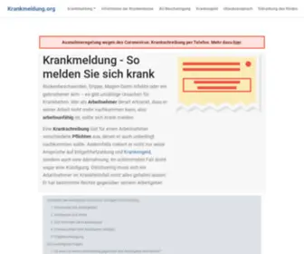 Krankmeldung.org(Was ist zu beachten) Screenshot