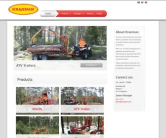 Kranman.com(Skogsmaskiner & griplastarvagnar för skogsägare) Screenshot