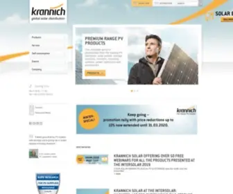 Krannich-Solar.eu(PV distribution since 1995) Screenshot