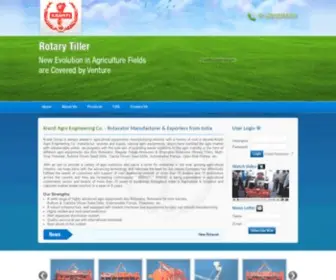 Krantigroups.com(Kranti Group Rotavator mini rotary tiller Seed Drill manufacturer and exporter) Screenshot