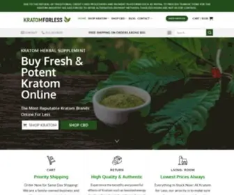 Kratomforless.com(Kratom For Less) Screenshot