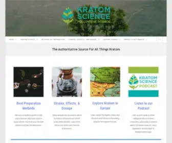 Kratomscience.com(The Authoritative Source For All Things Kratom) Screenshot