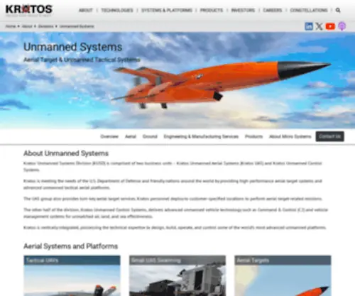 Kratos-Msi.com(Unmanned Systems) Screenshot