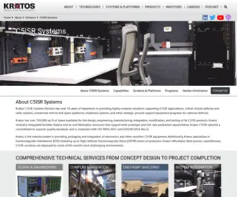Kratosmsd.com(C5ISR Systems) Screenshot