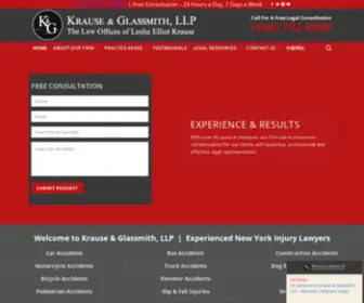 Krauseandglassmith.com(New York Injury Lawyers) Screenshot