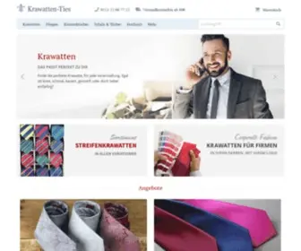 Krawatten-Ties.com(Krawatte & Fliege günstig online kaufen) Screenshot