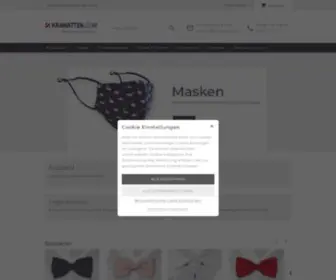 Krawatten.com(Krawatte, Fliege & Einstecktuch kaufen) Screenshot