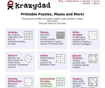 Krazydad.com(Printable Puzzles by KrazyDad) Screenshot