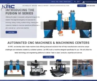 KRcmachinetoolsolutions.com(Automated CNC Machines & Custom Machining Centers) Screenshot