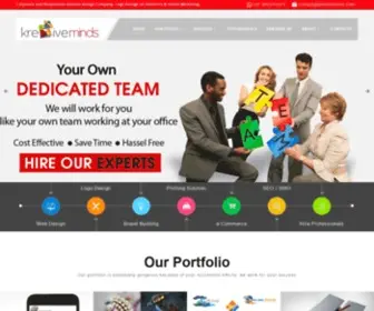 Kre8Iveminds.com(Responsive Website Design & Digital Marketing Agency in India) Screenshot